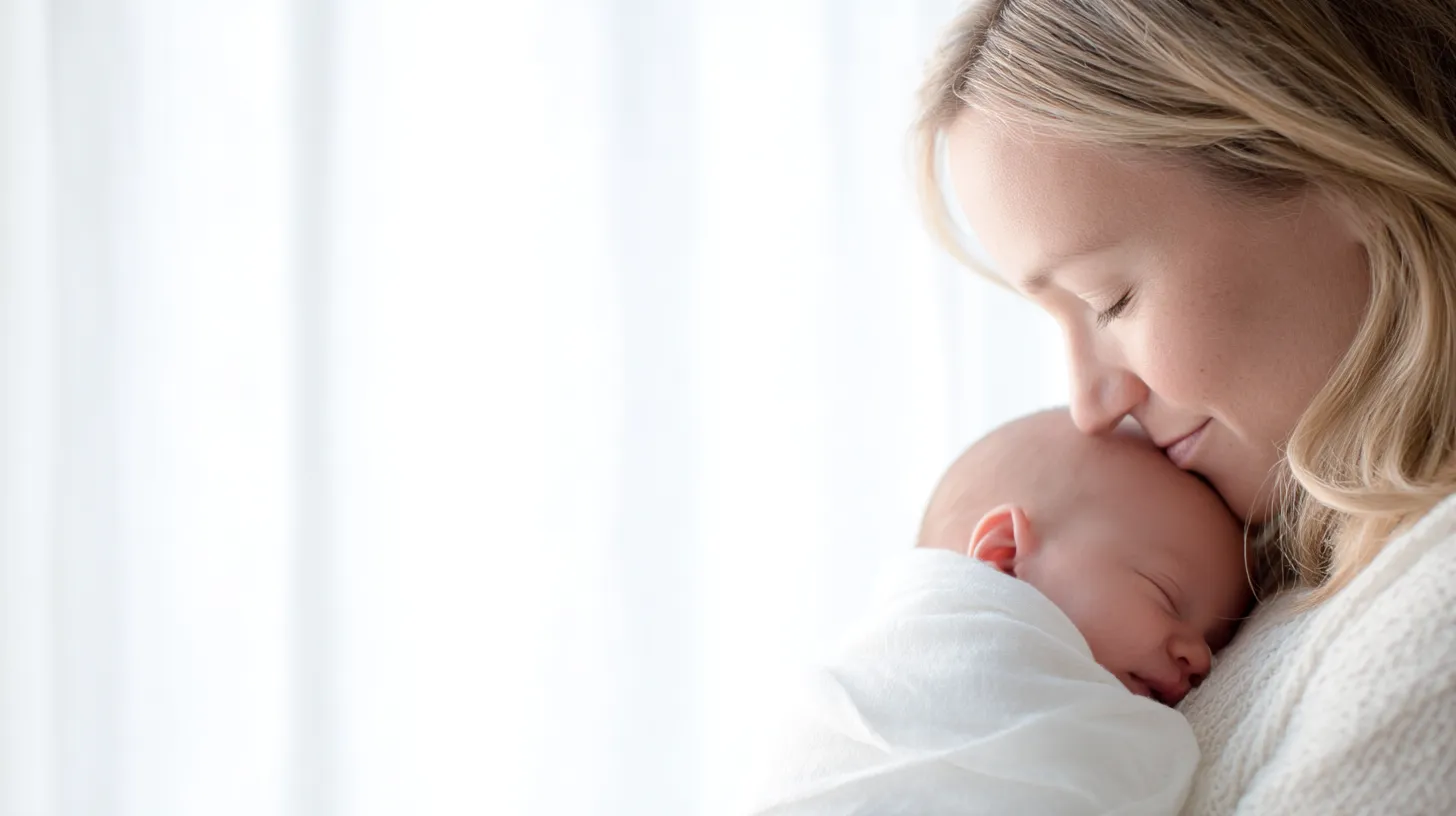 Mother holding newborn baby